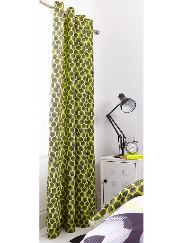 selling neon football eyelet curtains in yellow 5f019413c6fbf
