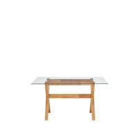 selling new venla 150 cm solid wood and glass dining table 5efc21abbf6da