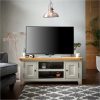 selling oakland painted 100 solid wood ready assembled large tv unit fits up to 55 inch tv 5efd7fac1b9c3