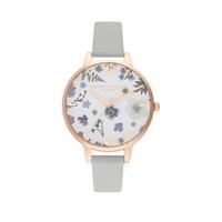 selling olivia burton artisan series floral dial grey strap watch 5f044bdc543cf