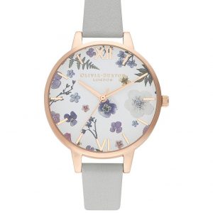selling olivia burton artisan series floral dial grey strap watch 5f044be1522c8