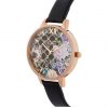 selling olivia burton glasshouse demi floral dial black strap watch 5f044beebb030