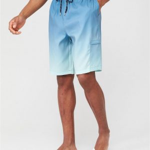 selling ombre long swimming shorts blue 5f0429ea2fcf2