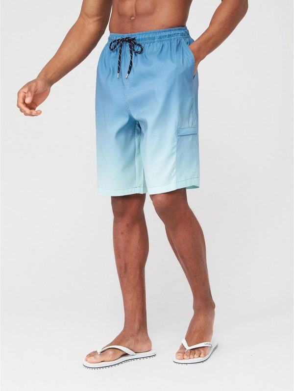 selling ombre long swimming shorts blue 5f0429ea2fcf2