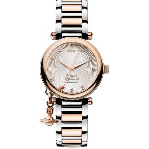 selling orb diamond rose gold textured and diamond set dial with charm two tone stainless steel bracelet ladies watch 5efc63a7f3dd0