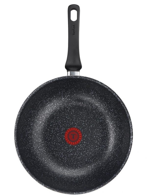 selling origins non stick 28cm wok with thermo spot black stone effect 5f05b2fcbf8e7