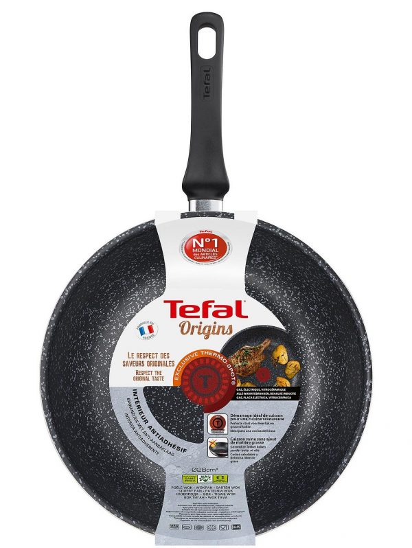 selling origins non stick 28cm wok with thermo spot black stone effect 5f05b2fe5739b