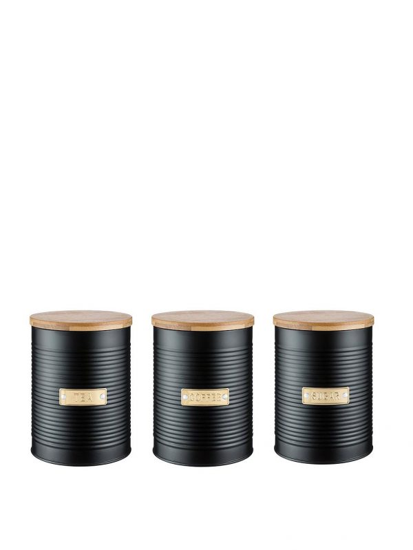 selling otto black tea coffee and sugar storage canisters 5f04312e658a1