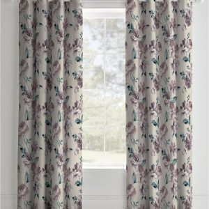 selling painted floral lined eyelet curtains 5f0193e52548b