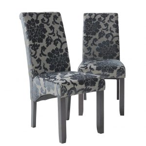 selling pair of oxford fabric dining chairs black 5f0808dc379b8