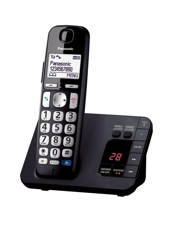selling panasonic kx tge720eb big button dect cordless telephone with nuisance call blocker digital answering machine single handset pack black 5f1fe74136e07