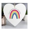 selling personalised rainbow large wooden heart decoration 5efeee1a86638