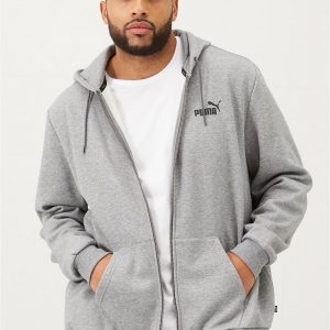 selling plus size essentials full zip hoody grey 5efeea6c3e703
