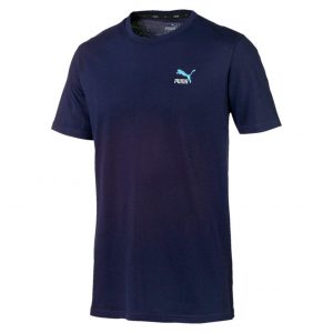 selling puma classics embossed t shirt navy 5efeead3d0214