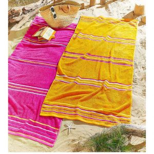 selling rainbow beach towel pair pink orange 5efeec87bff0e