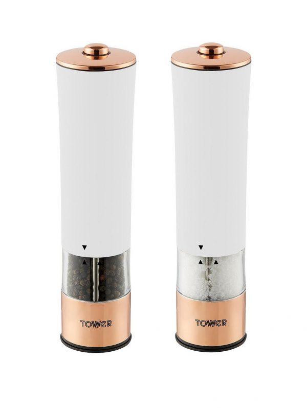 selling rose gold electric salt and pepper mill white 5efc78a0ae9e6