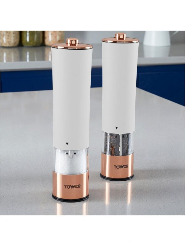 selling rose gold electric salt and pepper mill white 5efc78a1a4412