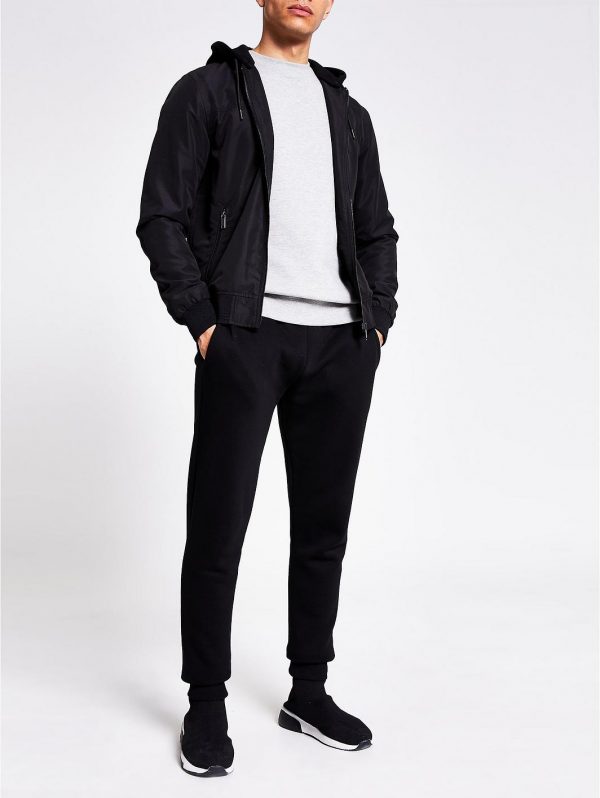 selling royce bomber with jersey removable hood black 5f22837fc710a