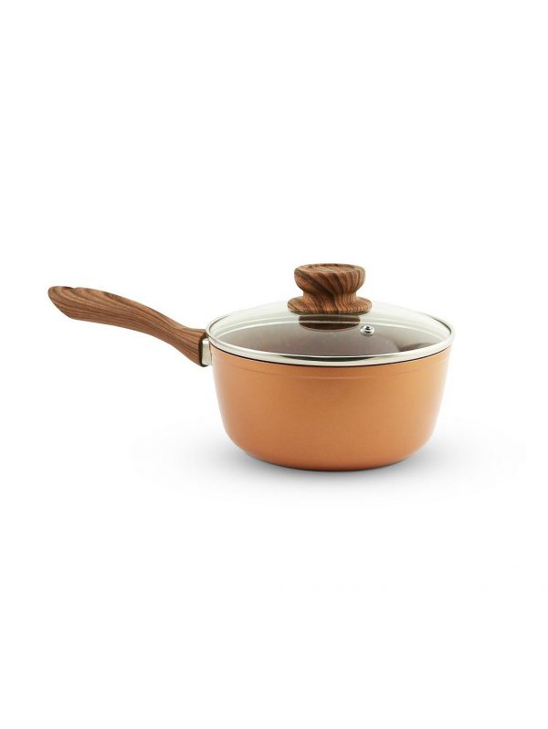 selling set of 3 copper stone non stick saucepans with lids 5f05b2301bb42