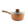 selling set of 3 copper stone non stick saucepans with lids 5f05b23110d31