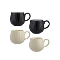 selling set of 4 embossed honeycomb mugs 5efc5a55e4dc5