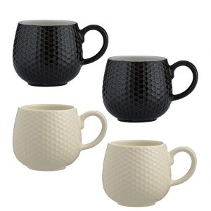 selling set of 4 embossed honeycomb mugs 5efc5a5876b45