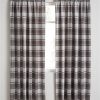 selling shetland check faux wool pleated curtains 5f0196335d37e