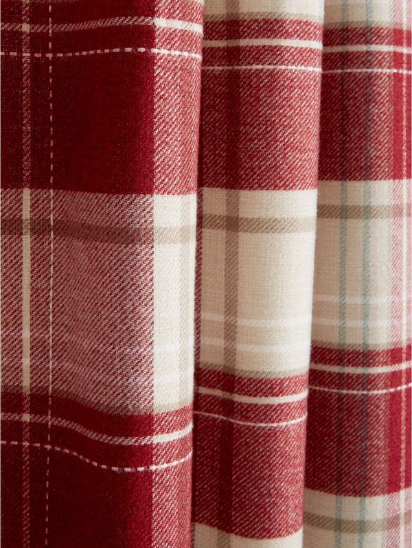 selling shetland check faux wool pleated curtains 5f019634dfb6d