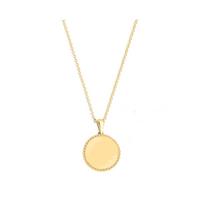 selling simply silver gold plated sterling silver personalised engravable beaded edge pendant 5efdc03b0e130
