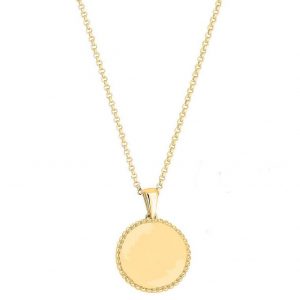 selling simply silver gold plated sterling silver personalised engravable beaded edge pendant 5efdc03fbd63e
