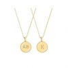 selling simply silver gold plated sterling silver personalised engravable beaded edge pendant 5efdc040cb34a