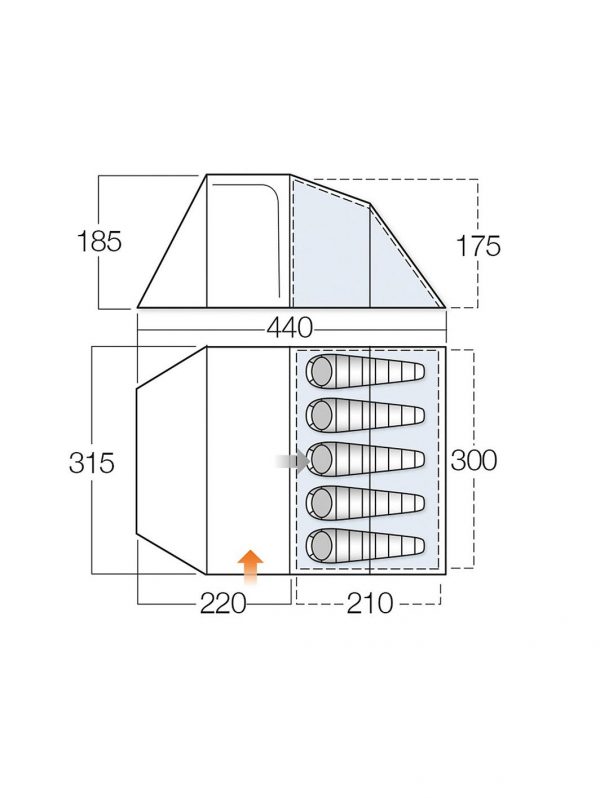 selling skye 500 5 man tent 5f0189fa93383