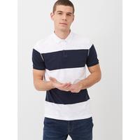 selling slub colour block polo shirt multi coloured 5f05bb21090e7