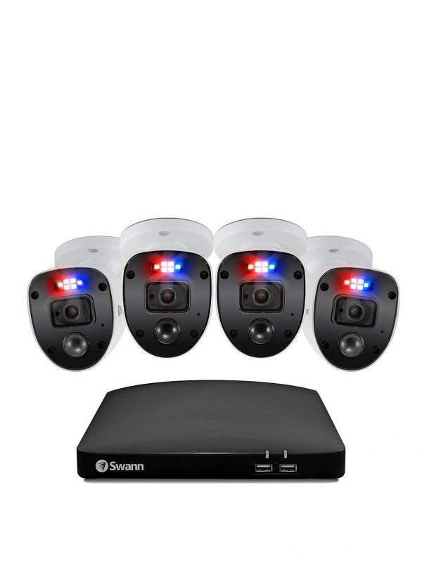 selling smart security cctv system 8 chl 1080p 1tb hdd dvr 4 x pro enforcer camera works with alexa google assistant swann security swdvk 846804sl eu 5f23ba599c058