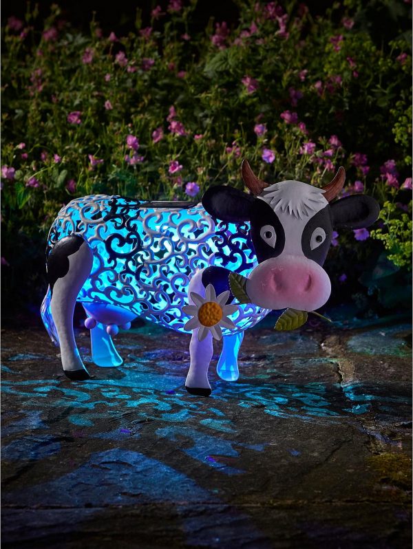 selling solar silhouette daisy cow garden ornament 5f2015c5626dd