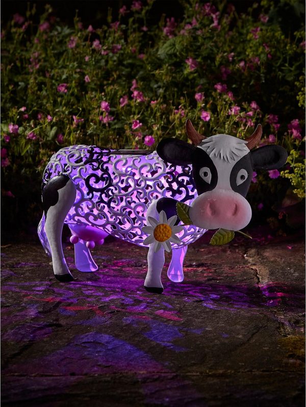 selling solar silhouette daisy cow garden ornament 5f2015c6202f7