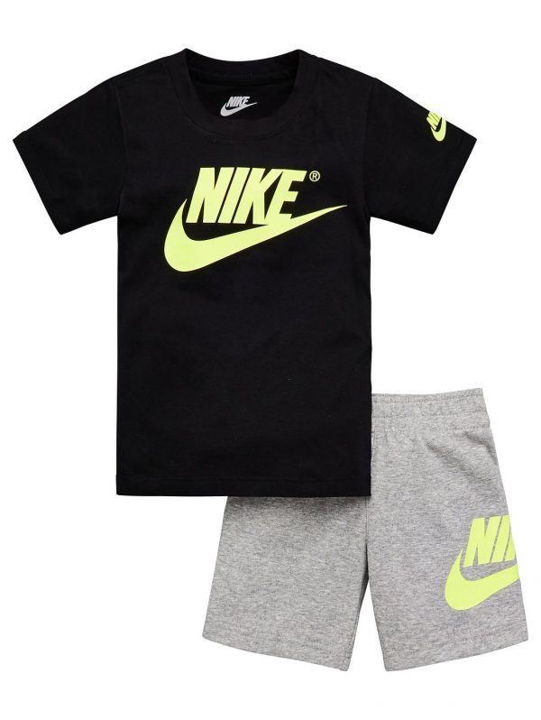 selling sportswear younger boys t shirt and french terry shorts set dark grey heather 5efee692d92a6