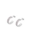 selling sterling silver crystal pave half hoop earrings 5efc644e5e3ba