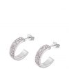 selling sterling silver crystal pave half hoop earrings 5efc64524871a