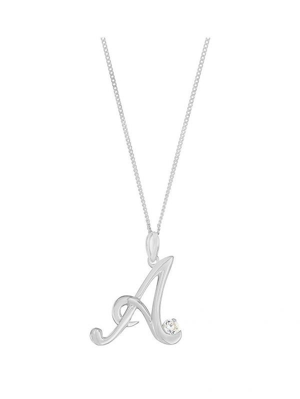 selling sterling silver cubic zirconia initial pendant 5f044c0f8e2b1