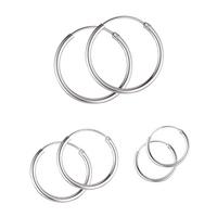 selling sterling silver set of 3 hoop earrings 5efc640695c0b