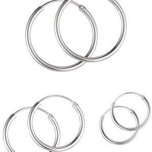 selling sterling silver set of 3 hoop earrings 5efc640a1e6a4