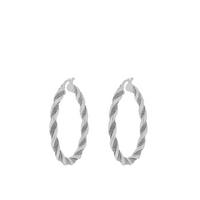 selling sterling silver stardust glitter twist creole hoop earrings 5efc643658863