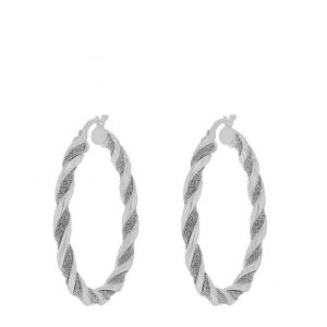 selling sterling silver stardust glitter twist creole hoop earrings 5efc643a6f7e5