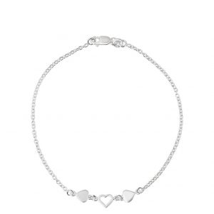 selling sterling silver triple heart anklet 5efc63f22add3