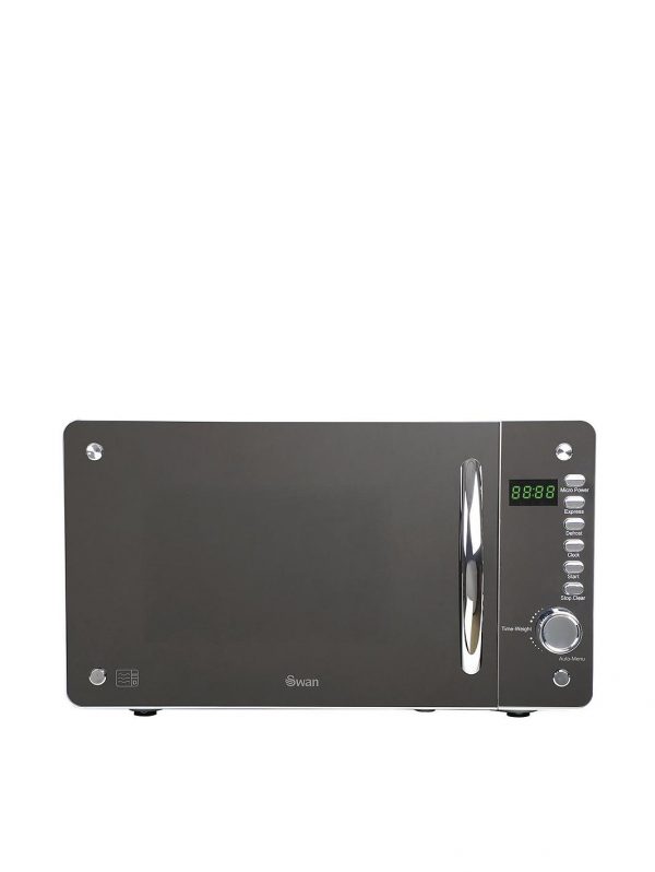 selling swan 20 litre digital microwave with mirror door silver white 5f0565c2e2d0c