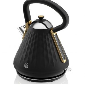 selling swan gatsby range 1 7 litre kettle black gold 5f06b6cddad4d