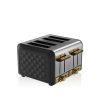 selling swan gatsby range 4 slice toaster black gold 5f06b67918c4d