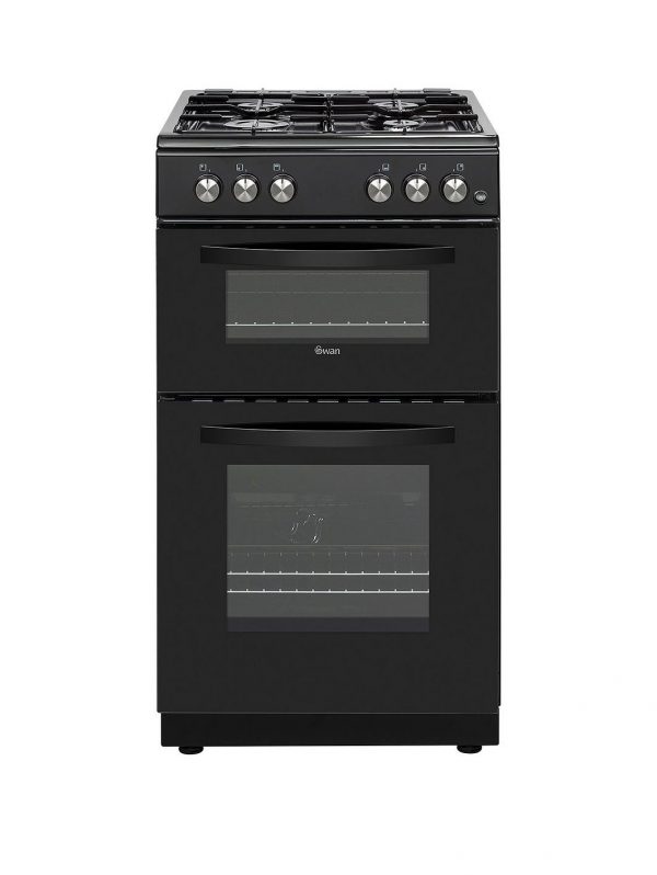 selling sx15871b 50cm wide twin cavity gas cooker black 5f081bdc28379