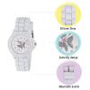 selling tikkers silver butterfly dial white silicone strap watch with purse and necklace kids gift set 5efed9eb16923